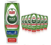 Fairy MaxPower Washing Up Liquid 4.32 L (540 ML x 8), Easy & Effortless Cleaning, Even On Your Greasiest Pots & Pans