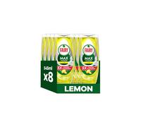 Fairy MaxPower Washing Up Liquid Lemon 8 x 545 ML Easy Effortless Cleaning Even On Your Greasiest Pots Pans