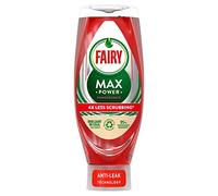 Fairy MaxPower Washing Up Liquid Pomegranate, 640 ml | Ultra Grease-Cutting Formula | Easy-Grip Upside-Down Bottle | Fast-Acting Cleaning for Dishes | Long-Lasting Fresh Pomegranate Scent