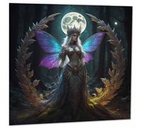 Fairy Moon Greeting Card - Beautiful Fantasy Card 145mm x 145mm