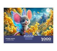 Fairy Mouse Classic 1000 Pc Rigid Cardboard Jigsaw Golden Wattle Blossoms Seniors Brain Training Rainy Day Fun Must-Have for Puzzlers 52x38cm/1000pcs