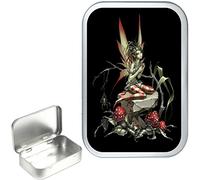 FAIRY MUSHROOM 50ml, 1oz SILVER HINGED TOBACCO TIN,PILL BOX,STORAGE TIN