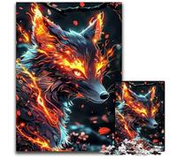 Fairy Neon Fox Jigsaw Puzzles for Adults 1000 Piece Wooden Jigsaw Puzzles for Adults for TeenagerFamilies Perfect DIY DecorBrainTeasing Challenge 1000 PCS(75x50cm)
