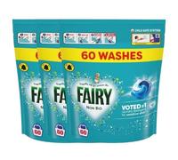 Fairy Non Bio Laundry Pods 60 Wash Gentle Washing Capsules for Sensitive Skin Powerful Cleaning Laundry Detergent Pods for Everyday Use x3