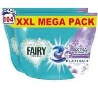 Fairy Non-Bio Platinum Pods, Silk Tree Blossom & Jasmine Washing Liquid Laundry Detergent Tablets/Capsules, 120 Washes (60 x 2)