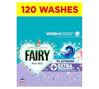 Fairy Non-Bio Platinum Pods, Silk Tree Blossom & Jasmine Washing Liquid Laundry Detergent Tablets/Capsules, 120 Washes (60 x 2)