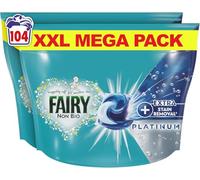 Fairy Non Bio Platinum PODS® Washing Liquid Capsules, 104 Washes (52x2), With Extra Stain Removal