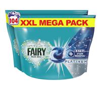 Fairy Non Bio Platinum PODS? Washing Liquid Capsules, 104 Washes (52x2), With Extra Stain Removal