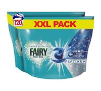 Fairy Non-Bio Platinum PODS, Washing Liquid Laundry Detergent Tablets / Capsules, 120 Washes (60 x 2) with Extra Stain Removal