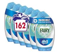 Fairy Non-Bio Platinum Washing Liquid Laundry Detergent Gel, 162 Washes (5.67 L x 6), Touch of Lenor Long Lasting Freshness, Brilliant Cleaning Even In A Cold Wash