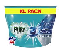 Fairy Platinum +Stain Remover Non Bio Pods Washing Liquid Capsules for Sensitive Skin 44 Washes