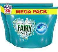 Fairy Non Bio PODS® Washing Liquid Capsules, For Sensitive Skin, 86 Washes (43x2)