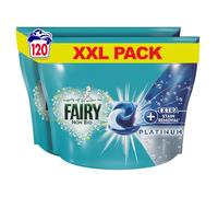 Fairy Non Bio PODS Washing Liquid Laundry Capsules 120 Washes (60x2), Platinum, With Extra Stain Removal For Sensitive Skin