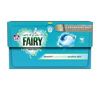 Fairy Non Bio Pods Washing Liquid Laundry Detergent Tablets and Capsules 34 Washes, Huggably Soft For Sensitive Skin