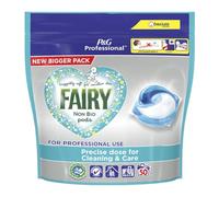 Fairy Non-Bio Professional Washing Pods, Liquid Capsules - Gently Clean Clothes & Care for Sensitive Children's and Family Skin, Bulk Buy, 50 Capsules (Pack of 2)