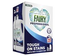 Fairy Non Bio Washing Liquid Laundry Detergent - 2 x 4.95 Litre - 220 Washes - Stain Removal for Clothes, Gentle to Skin - Suitable for Professional Use