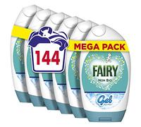 Fairy Non-Bio Washing Liquid Laundry Detergent Gel, 144 Washes, 5.33 L (888 ml x 6), Huggably Soft for Sensitive Skin