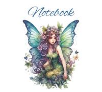 Fairy Notebook: Blank Lined Notebook for All Ages, Fairy, Fantasy, Fiction, Blue | 6x9 inches, 110 pages | Gifts for Birthdays, Christmas, Thanksgiving and more