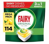 Fairy Original All in One Auto Dishwashing Tablet Lemon, 114ct (6x19ct)