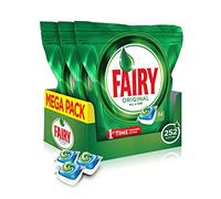 Fairy Original All-in-One Dishwasher Tablets, 84 Per Pack (Pack of 3, 252 Tablets)