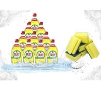 Fairy Original Lemon Washing Liquid Bulk Pack Of 10x320ml + 8 Pack Sponge Scourer Sucasa