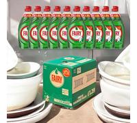 Fairy ORIGINAL Washing Up Liquid BOX - 10 Bottles × 320 ml (3.2 L Total) - Ultra-Long Lasting Suds, Powerful Grease-Cutting & Trusted Original Scent
