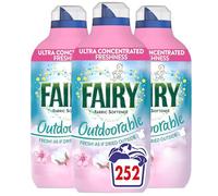 Fairy Outdoorable Fabric Conditioner, Cherry Blossom and Nordic Cotton, 84 Washes, Ultra Concentrated Formula For Sensitive Skin, Dermatologically Tested (Pack of 3)