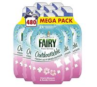 Fairy Outdoorable Fabric Softener, Cherry Blossom & Nordic Cotton, Ultra Concentrated Freshness For Sensitive Skin, 8x60 Washes, 8x840ml
