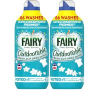 Fairy Outdoorable Fabric Softener, Ultra Concentrated Freshness for Sensitive Skin, 86 Washes, 1.204L (Pack of 2)