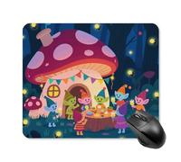 Fairy Party in Forest Mouse Pad Square Mice Mat Waterproof Computer Mousepad with Non-Slip Rubber Base Wireless Mice Pad for Laptop Office Home Personalized Gaming Mousepad 25 * 30cm