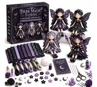 Fairy Patchwork DIY Collection, Fairy Handmade Sewing Kit, Fun Flower Fairies Patchwork Sewing Kit, 4 Handcrafted Winged Flower Fairies, Complete Sewing Materials (E 1set)
