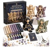 Fairy Patchwork DIY Collection, Fairy Handmade Sewing Kit, Fun Flower Fairies Patchwork Sewing Kit, 4 Handcrafted Winged Flower Fairies, Complete Sewing Materials (F 1set)