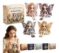 Fairy Patchwork DIY Collection,Flower Fairies Patchwork Sewing Kit,A Fairy Tale You Can Stitch,Make 4pcs Winged Elf Cloth Dolls,Sewing Materials,Home Decor Unique Handmade Gift， Butterfly Fairies