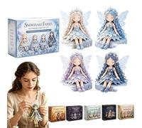 Fairy Patchwork DIY Collection,Flower Fairies Patchwork Sewing Kit,A Fairy Tale You Can Stitch,Make 4pcs Winged Elf Cloth Dolls,Sewing Materials,Home Decor Unique Handmade Gift，Snowflake Fairies