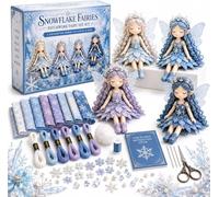 Fairy Patchwork DIY Collection, Fun Flower Fairies Patchwork Sewing Kit, 4 Handcrafted Winged Flower Fairies for Beginner Crafters, Creative DIY Gift for Craft Lovers & Home Decor (Colour-B)
