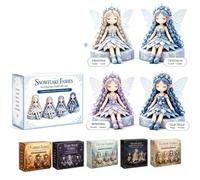 Fairy Patchwork DIY Collection, Patchwork Fairy DIY Kit, Handcrafted Pixie Apparel Textile, Creative Manual Sewing, Craft Enthusiasts, Fun Craft Kit (Snowflake Fairies,7.9''*5.1''*2'')