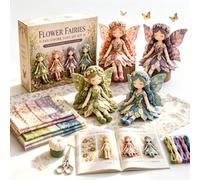 Fairy Patchwork DIY Collection, Patchwork Fairy DIY Kit, Handcrafted Pixie Apparel Textile, Creative Manual Sewing, Craft Enthusiasts, Fun Craft Kit (Flower Fairies,7.9''*5.1''*2'')