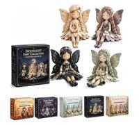 Fairy Patchwork DIY Craft Collection, Fun Floral Fairy Sewing Kit, Make 4 Winged Elf Fabric Dolls, Complete Fabric Supplies DIY Craft Set for Beginner Crafters, Unique Handmade Home Decor & Gift(D)