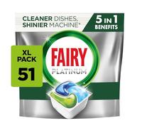 Fairy Platinum All-In-1 Dishwasher Tablets Bulk, Fairy Dishwasher Tablets Platinum, 51 Tablets, Original