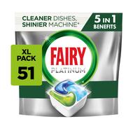 Fairy Platinum All-In-1 Dishwasher Tablets - 51 Pods, Original, Powerful Cleaning Action