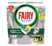 Fairy Platinum All In One Dishwasher Tablets Lemon 21 Tabs