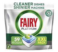 Fairy Platinum All in One Dishwasher Tablets, Regular, 59 Capsules, For tough Challenges, Even Cleans Greasy Filters x4