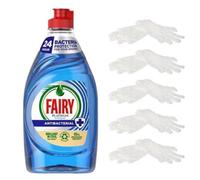Fairy Platinum Antibacterial Liquid Eucalyptus 383Ml X 1 With 5 Pairs Large Disposable Gloves