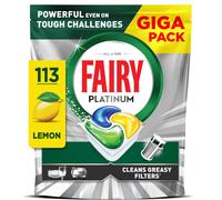 Fairy Platinum Dishwasher Tablets, Lemon, 113 Capsules