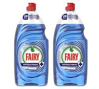 Fairy Platinum Ecalyptus Antibacterial Washing Up Dishwashing Soap Liquid - Lasts 50% Longer - New And Improved Formula - (2x870ml)