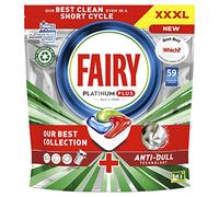 Fairy Platinum Plus All-In-1 Dishwasher Tablets Bulk, 59 Tablets, With Anti-Dull Technology & Rinse Aid Action