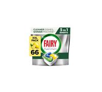 Fairy Platinum Plus All-In-1 DishwasherTablets, Bulk Pack - 66 Pods, Lemon, Greasy Filter & Rinse Aid Action