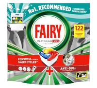 Fairy Platinum Plus All-in-One Dishwasher Capsules, Lemon, 122 Count
