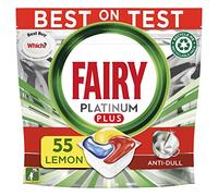 Fairy Platinum Plus All-in-One Dishwasher Tablets Bulk, Lemon, 55 Tablets