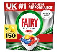 Fairy Platinum Plus All In One Dishwasher Tablets, Lemon, 150 Tablets, Our Best Cleaning For A Clean Like New, Removes Dullness & Prevents Limescale